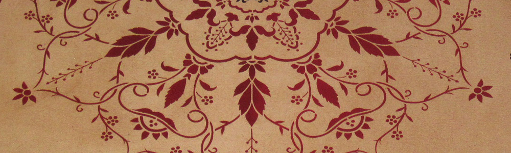 Close up picture of Wedgewood Floorcloth.