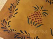 Pineapple floorcloth 3x5