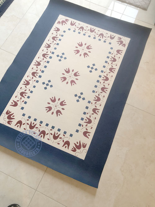 Amish Tulip Floorcloth