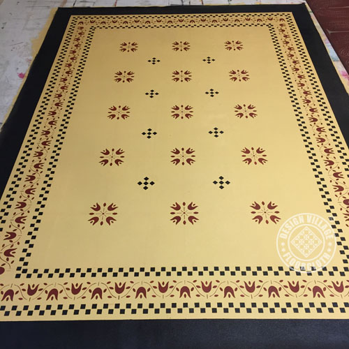 Amish Tulip Floorcloth