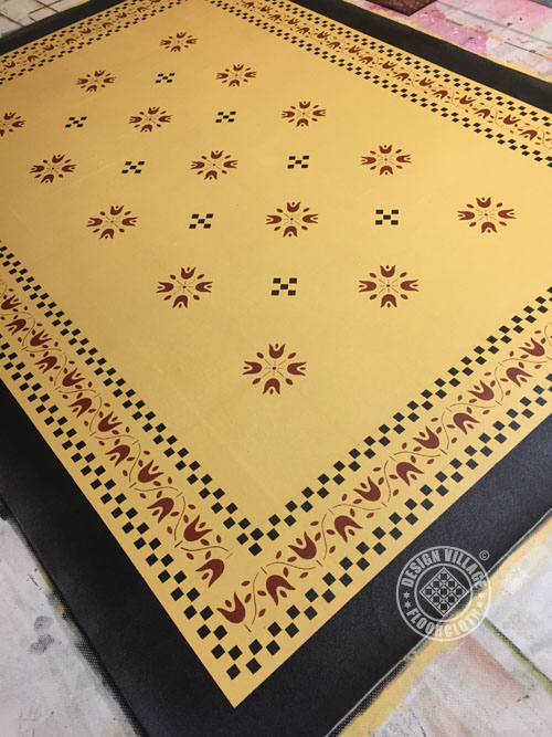 Amish Tulip Floorcloth