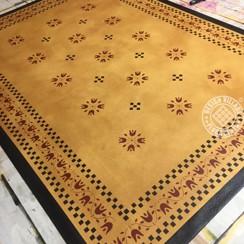 Amish Tulip Floorcloth