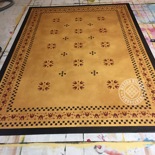 Amish Tulip Floorcloth