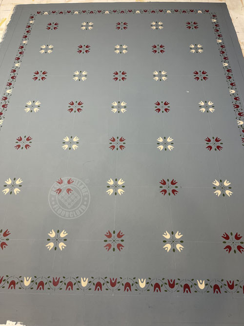 Amish Tulip Floorcloth