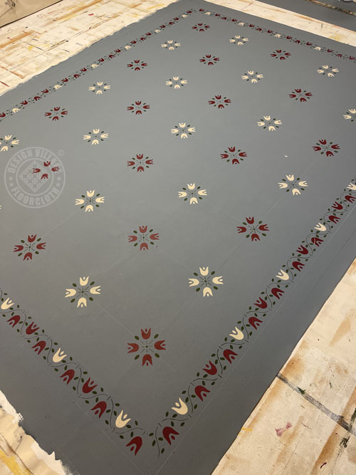 Amish Tulip Floorcloth