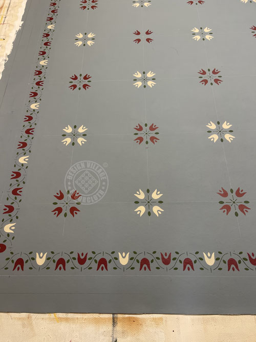 Amish Tulip Floorcloth