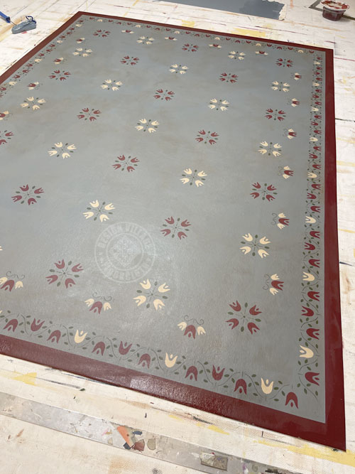 Amish Tulip Floorcloth