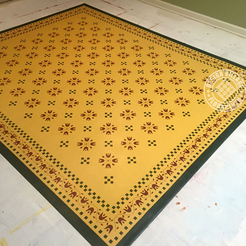 Amish Tulip Floorcloth