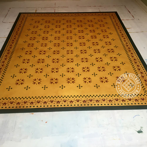 Amish Tulip Floorcloth