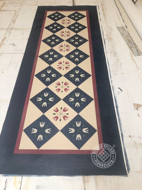 Amish Tulip Floorcloth