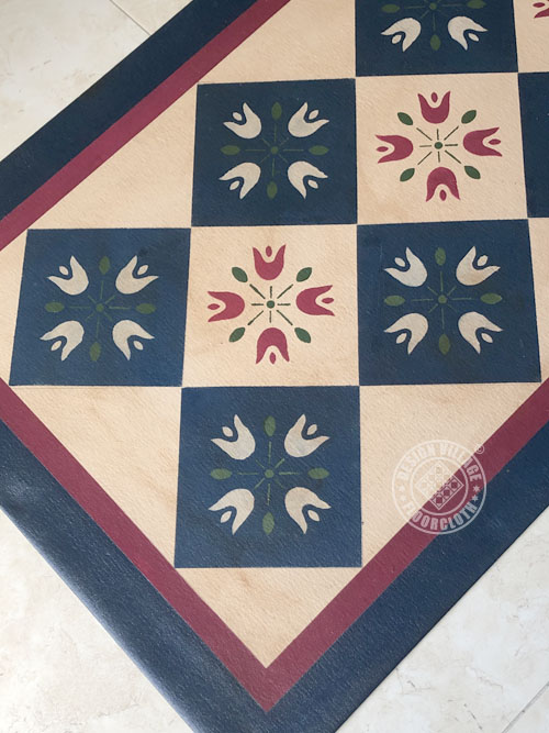 Amish Tulip Floorcloth