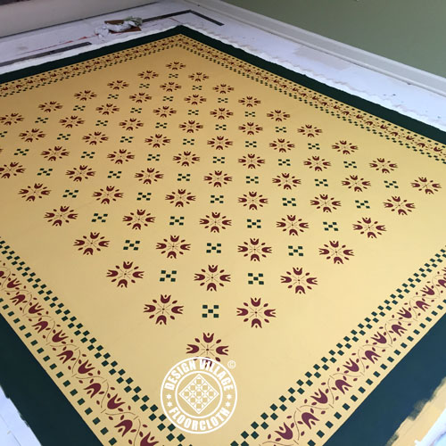 Amish Tulip Floorcloth