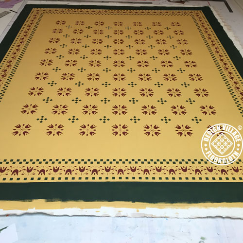 Amish Tulip Floorcloth