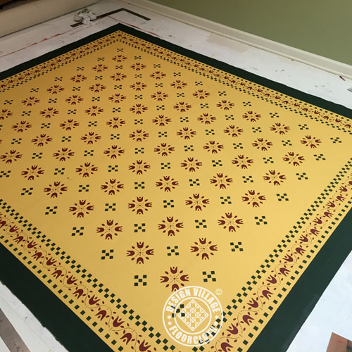 Amish Tulip Floorcloth