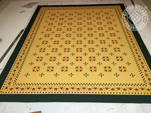 Amish Tulip Floorcloth