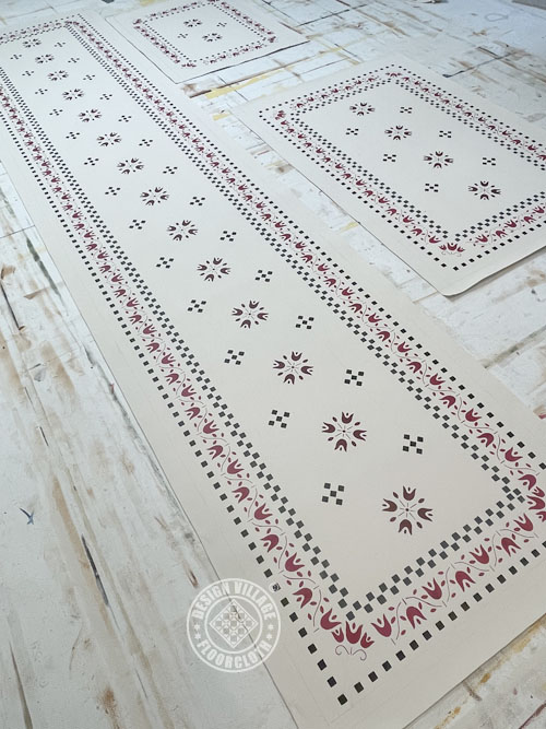 Amish Tulip Floorcloth