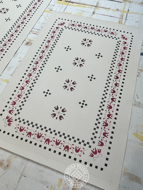 Amish Tulip Floorcloth