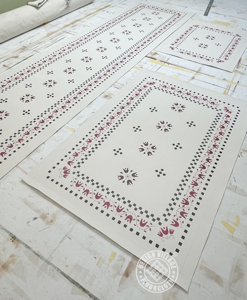 Amish Tulip Floorcloth