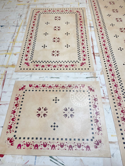 Amish Tulip Floorcloth