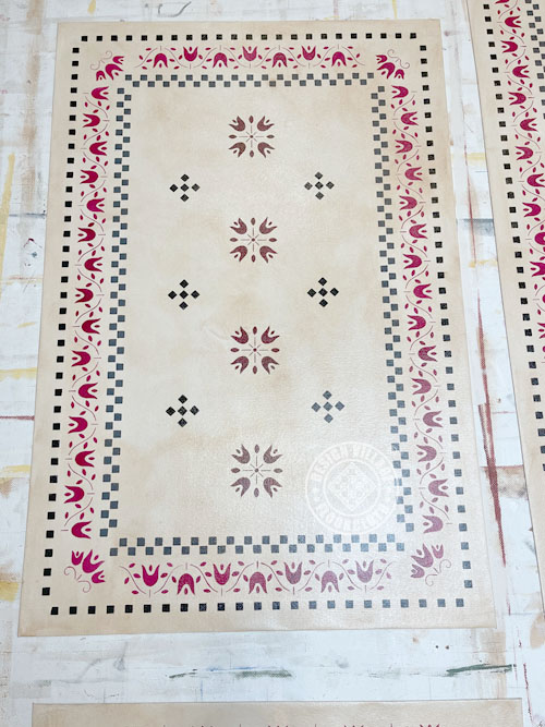 Amish Tulip Floorcloth