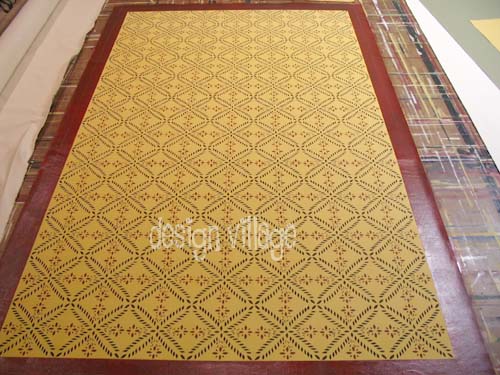 Colonial Flower Floorcloth