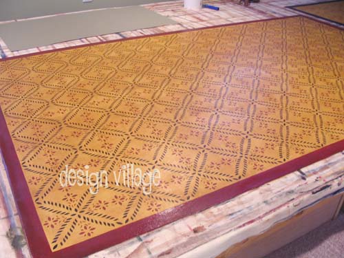 Colonial Flower Floorcloth