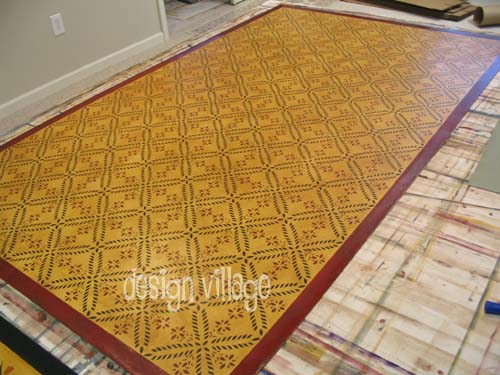 Colonial Flower Floorcloth