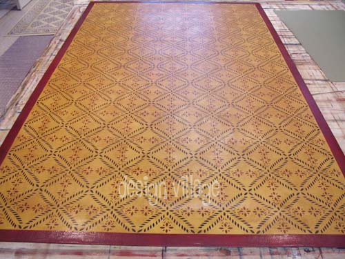 Colonial Flower Floorcloth