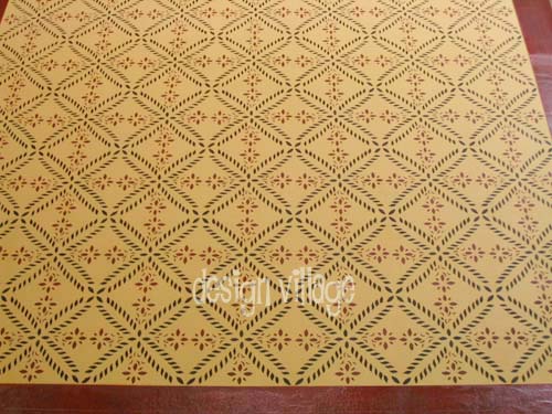 Colonial Flower Floorcloth