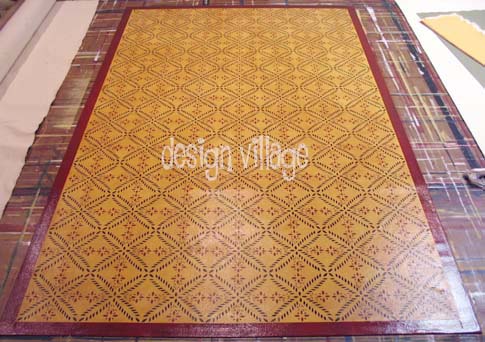 Colonial Flower Floorcloth