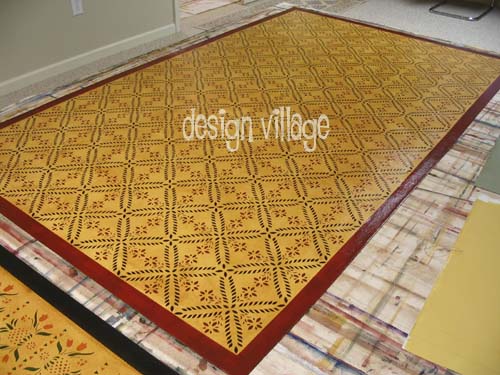 Colonial Flower Floorcloth