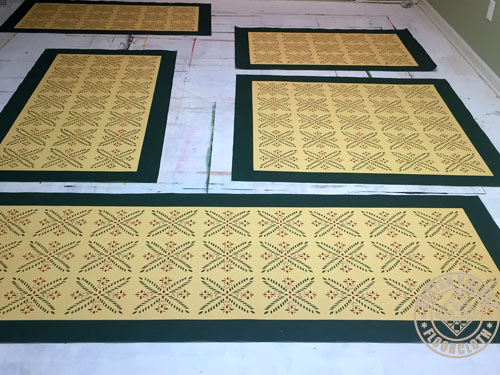 Colonial Flower Floorcloths