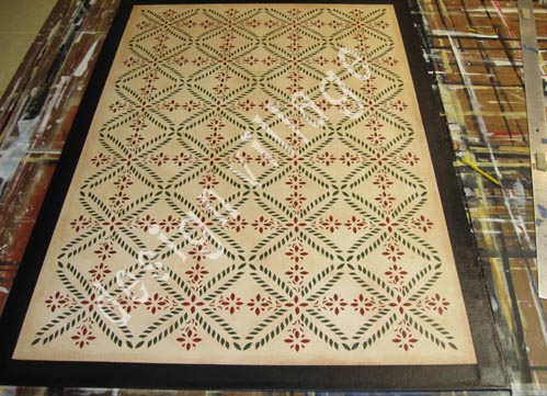 Colonial Flower Floorcloth