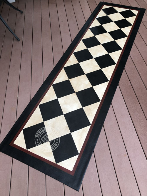 diamond pattern floorcloths