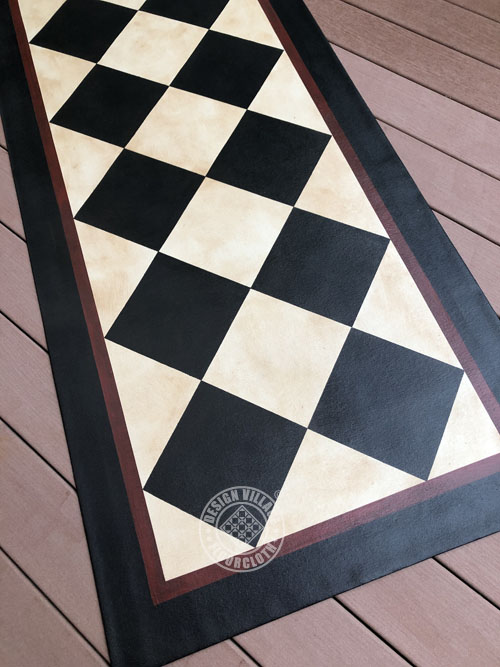 diamond pattern floorcloths