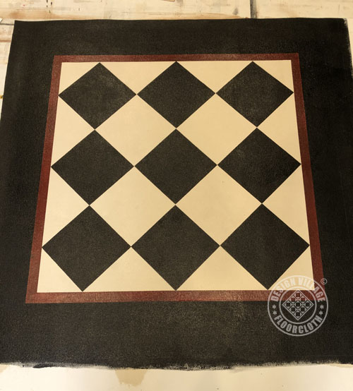 diamond pattern floorcloths