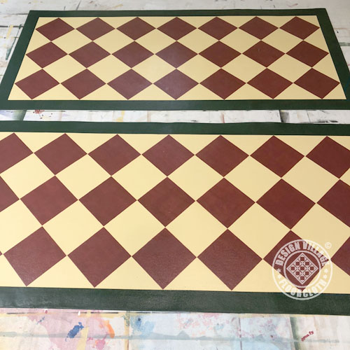 diamond pattern floorcloths