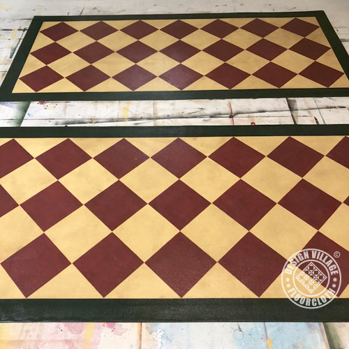 diamond pattern floorcloths