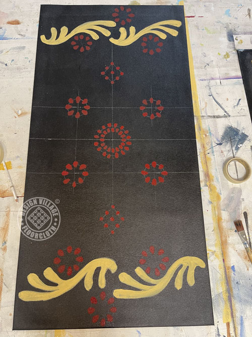 Hand painted table runner