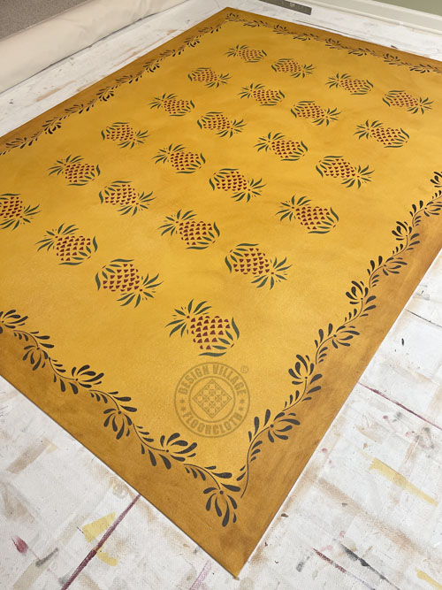 Early American Pineapple Floorcloth