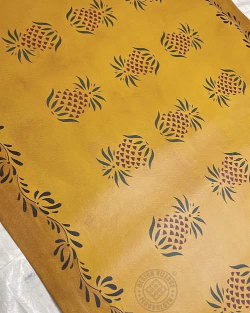 Early American Pineapple Floorcloth