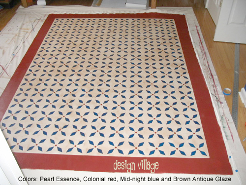 Weston Colonial Floorcloth in Pearl Essence