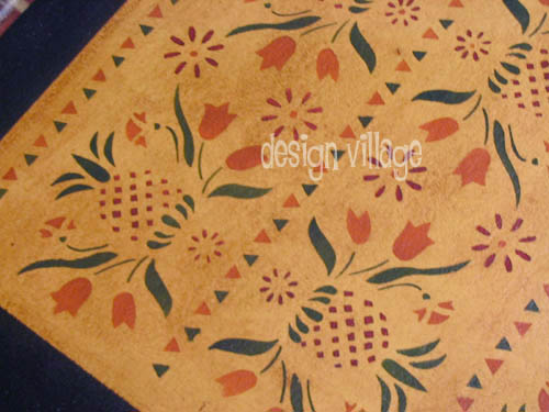 Williamsburg Floorcloth Runner in Pine Yellow