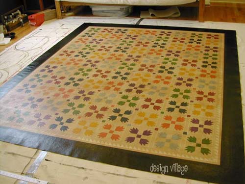 Bears Paw Floorcloth Runner