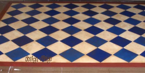 18th Century Diamond Pattern Floorcloth