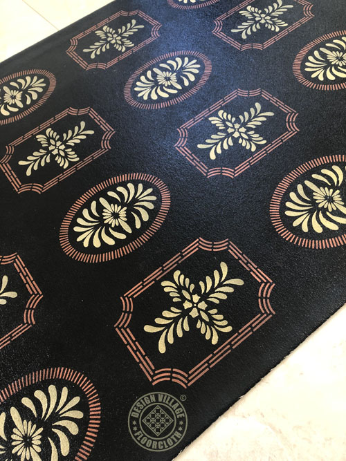 Black Bump Tavern Floorcloth