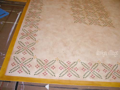 Colonial Flower Floorcloth