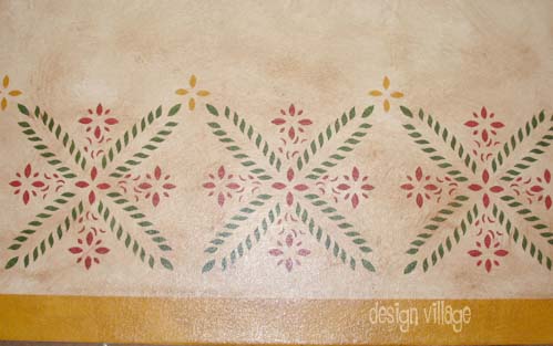 Colonial Flower Floorcloth