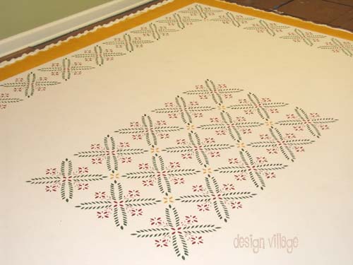 Colonial Flower Floorcloth