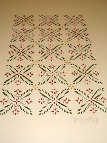 Colonial Flower Floorcloth